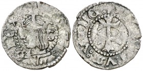 Ferran II (1479-1516). Zaragoza. Dinero. (Cru.V.S. 1308.1) (Cru.C.G. 3208d). 0,77 g. MBC/MBC+.
