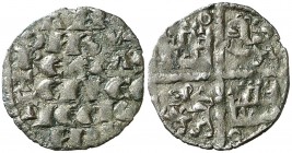 Alfonso X (1252-1284). Dinero de las 6 líneas. (AB. 245) (M.M. A10:4.67). 0,68 g. MBC/MBC+.
