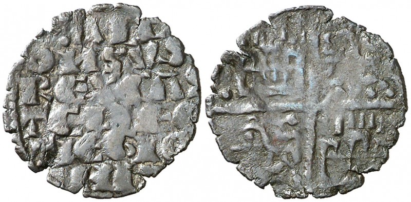 Alfonso X (1252-1284). Dinero de las 6 líneas. (AB. falta) (M.M. A10:4.74 var). ...