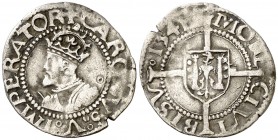 1541. Carlos I. Besançon. 1/2 carlos. (Vti. falta). 0,61 g. MBC-.