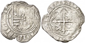 s/d. Felipe II. México. O. 1 real. (Cal. 644). 3,32 g. Cospel irregular. (MBC-).