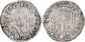 1588. Felipe II. Milán. 1 ducatón. (Vti. 53). 31,92 g. Impurezas. Escasa. (MBC-).