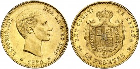 1878*1878. Alfonso XII. DEM. 25 pesetas. (Cal. 4). 8,05 g. EBC-.