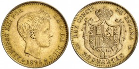 1896*1962. Estado Español. MPM. 20 pesetas. (Cal. 8). 6,46 grs. S/C-.