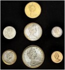 1967. Canadá. Isabel II. 1, 5, 10, 25 y 50 centimos, 1 y 20 dólares (AU). (Kr. PL18B). En estuche oficial. S/C.
