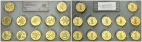 2003 a 2014. China. 1 yuan. BR. 12 monedas conmemorativas en cápsula de la Yauan Tai Grading, nº 810082004. S/C.