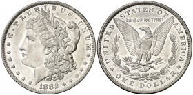 1882. Estados Unidos. O (Nueva Orleans). 1 dólar. (Kr. 110). 26,75 g. AG. EBC+.