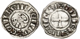 Francia. Guillaume IV (1161-1168). Nevers. Dinero. (Duplessy 754) (Caron 168v). 1,05 g. AG. MBC.