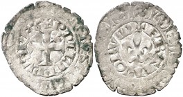 Francia. Felipe VI de Valois (1328-1350). Gros a la flor de lis. (Duplessy 263) (Ci. 304). 2,27 g. MBC-.