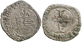 Francia. Heinrich V (1415-1422). Rouen. Niquet o Léopard. (Duplessy 441). 1,77 g. BC+.