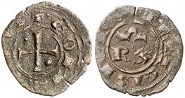 Italia. Corrado I (1250-1254). Brindisi. Dinero. (Spahr 155) (MIR. 306). 0,59 g. Dinero atribuido por Travaini (1993) a la ceca de Messina y por Gugli...