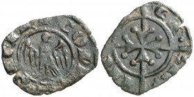 Italia. Corrado II (1254-1258). Messina (Sicilia). Dinero. (Spahr 168) (MEC. XIV, 591-593). 0,62 g. MBC-.