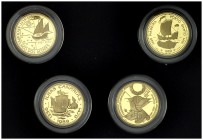 1989. Portugal. 100 escudos (cuatro). 96 g. AU. Descubrimientos portugueses. En estuche oficial con certificado. Proof.