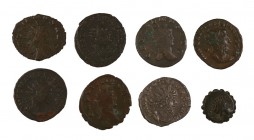 Lote de 7 antoninianos (la mayoría de Galieno), incluye 1 bronce griego. Total 8 monedas. A examinar. MBC-/MBC+.
