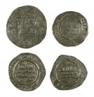 Lote de 4 monedas del Califato de Córdoba. BC-/MBC-.