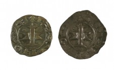 Senyoria de Montpeller. Anónimas del s. XII al XIV. Montpeller. Diner melgorés. Lote de 2 monedas. MBC-/MBC+.