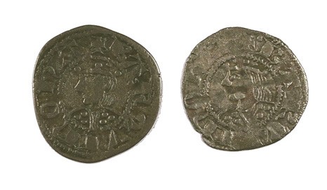 Jaume II (1291-1327). Barcelona. Lote de 2 diners con roel en cuarteles distinto...