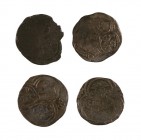 (1519-1540). Austria. Salzburgo. Matthäus von Wellenburg. 2 pfennig. Lote de 4 monedas de vellón. BC/BC+.