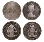 1966, 1971 y 1974 (2). Bahamas. Isabel II. 1 dólar. AG. Lote de 4 monedas. S/C.