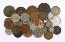 (s. XIX-XX). México. Lote de 30 monedas en diferentes metales y valores. Imprescindible examinar. BC-/S/C-.