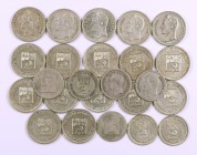 1960. Venezuela. 25 (siete) y 50 céntimos (diecisiete). AG. Lote de 24 monedas. A examinar. BC/S/C.