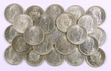 1965. Venezuela. 1 bolívar. AG. Lote de 25 monedas. A examinar. EBC/S/C.