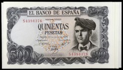 1971. 500 pesetas. (Ed. D74) (Ed. 473). 23 de julio, Verdaguer. Serie S. 15 billetes correlativos. MBC+/S/C-.