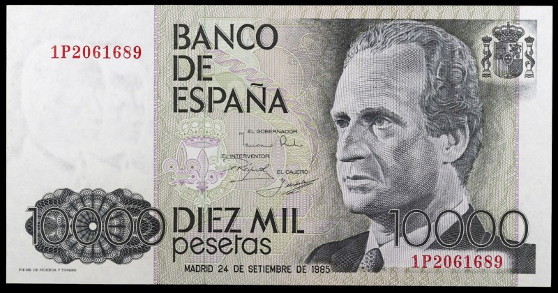 1985. 10000 pesetas. (Ed. E7a) (Ed. 481a). 24 de septiembre, Juan Carlos I / Fel...