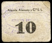 Sant Viat de Torelló. Almeda, Akamany y Cª S.L. 5,10 y 25 céntimos. (AL. falta). Lote de 3 cartones. Escasos. BC/MBC.