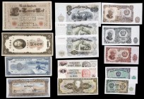 Lote de 15 billetes de diferentes países. A examinar. MBC/S/C.