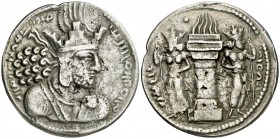 Imperio Sasánida. Shapur I. Dracma. (Mitchiner A. & C. W. 811-9). 3,60 g. MBC+.