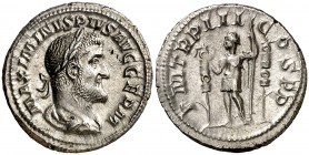 (236 d.C.). Maximino I. Denario. (Spink 8312) (S. 55) (RIC. 3). 3,37 g. Bella. EBC/EBC-.
