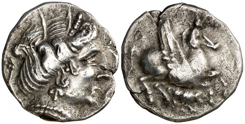 Iltirtar (Lleida). Dracma ibérica de imitación emporitana. (FAB. 1160) (ACIP. 34...