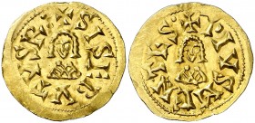 Sisebuto (612-621). Mentesa (La Guardia). Triente. (CNV. 226.3) (R.Pliego 262c). 1,46 g. EBC-.
