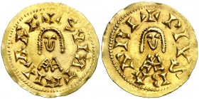 Suintila (621-631). Barbi (Antequera). Triente. (CNV. 284.9) (R.Pliego 366i). 1,35 g. EBC-.
