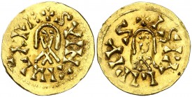 Suintila (621-631). Ispali (Sevilla). Triente. (CNV. 289) (R.Pliego 381a). 1,46 g. MBC+.
