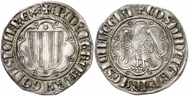 Pere II (1276-1285). Sicília. Pirral. (Cru.V.S. 326.1) (Cru.C.G. 2143b) (MIR. 172 var). 3 g. MBC+/MBC.