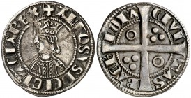 Alfons II (1285-1291). Barcelona. Croat. (Cru.V.S. 331) (Cru.C.G. 2148). 3 g. MBC/MBC+.