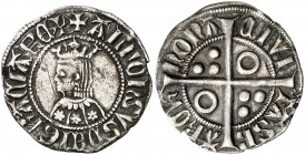 Alfons III (1327-1336). Barcelona. Croat. (Cru.V.S. 366.1) (Cru.C.G. 2184c). 3 g. Ex CFN 27/11/1982, nº 174. MBC-.