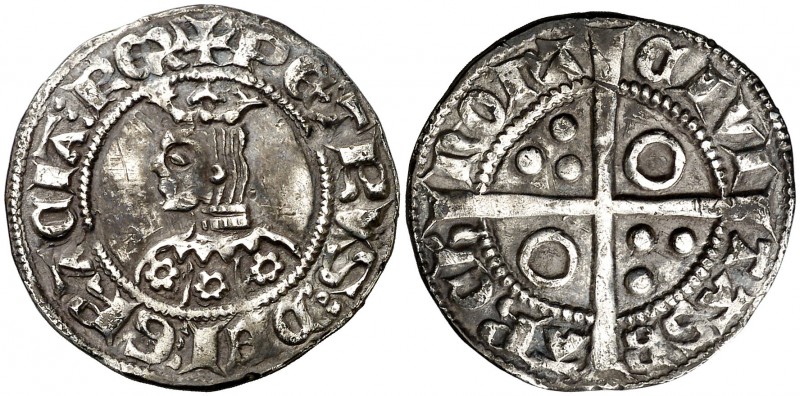 Pere III (1336-1387). Barcelona. Croat. (Cru.V.S. 402.1) (Cru.C.G. 2220d). 3,09 ...