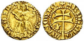 Pere III (1336-1387). Mallorca. Vuitè de ral d'or. (Cru.V.S. 449) (Cru.C.G. 2261). 0,53 g. Atractiva. Rara y más así. MBC+/EBC-.