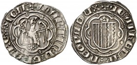 Martí I (1396-1410). Sicília. Pirral. (Cru.V.S. 528) (Cru.C.G. 2332e) (MIR. 220/1). 3,10 g. Ex Áureo 20/04/2005, nº 179. Escasa. MBC.