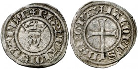 Jaume II de Mallorca (1276-1285/1298-1311). Mallorca. Dobler. (Cru.V.S. 541) (Cru.C.G. 2506). 1,72 g. Ex Áureo 04/07/1989, nº 905. MBC/MBC+.