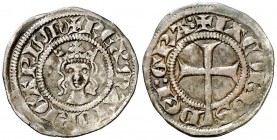 Jaume II de Mallorca (1276-1285/1298-1311). Mallorca. Malla. (Cru.V.S. 543) (Cru.C.G. 2511). 0,48 g. Ex Áureo 20/04/2005, nº 184. Escasa. MBC+.