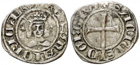 Sanç I de Mallorca (1311-1324). Mallorca. Diner. (Cru.V.S. 551) (Cru.C.G. 2516b). 0,76 g. Rara. MBC.