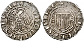 Lluís I de Sicília (1342-1355). Sicília. Pirral. (Cru.V.S. 608) (Cru.C.G. 2583) (MIR. 190). 3,22 g. La letra C del reverso es una E. Ex Áureo 21/10/20...