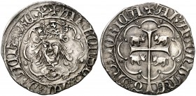 Alfons IV (1416-1458). Mallorca. Ral. (Cru.V.S. 840 var) (Cru.C.G. 2884c var). 3,23 g. Buen ejemplar. Muy escasa y más así. MBC+/EBC-.