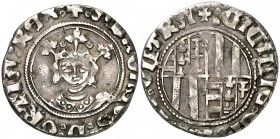 Alfons IV (1416-1458). Nàpols. Ral. (Cru.V.S. 895) (Cru.C.G. 2939a) (MIR. 57). 2,40 g. Recortada. Ex Áureo 08/05/2001, nº 2328. Escasa. MBC-.