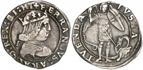 Ferran I de Nàpols (1458-1494). Nàpols. Coronat. (Cru.V.S. 1020) (Cru.C.G. 3433) (MIR. 70/2). 3,84 g. Ex Áureo 20/04/2005, nº 229. Escasa. MBC.