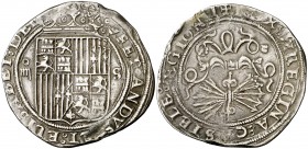 Reyes Católicos. Sevilla. . 4 reales. (Cal. 218). 12,57 g. Escasa. MBC.
